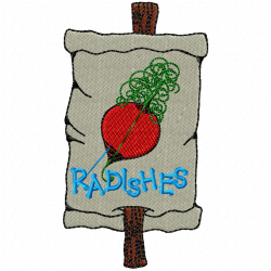 Radish Embroidery Design 4